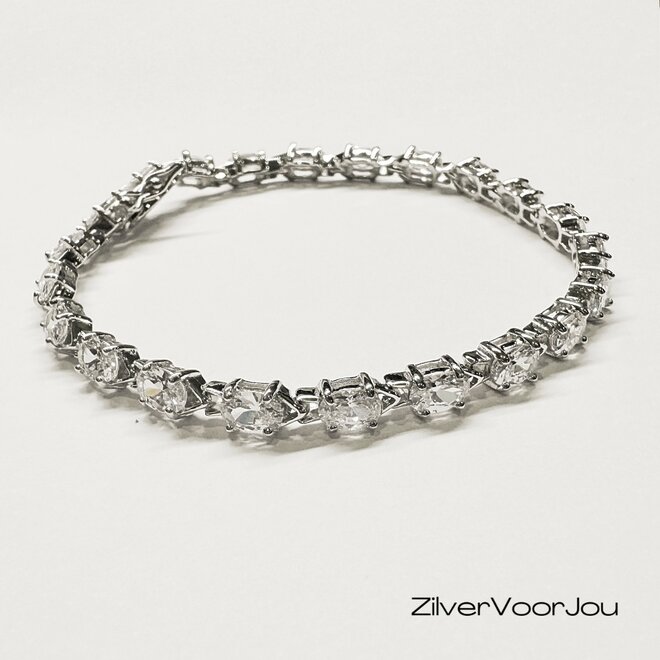 925 zilveren tennisarmband met schitterende zirkonia elegante klassieker voor elke dag