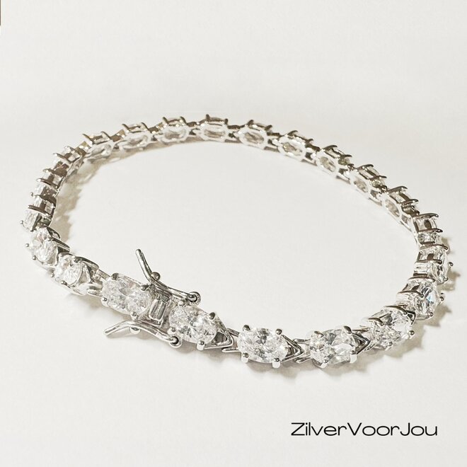 925 zilveren tennisarmband met schitterende zirkonia elegante klassieker voor elke dag