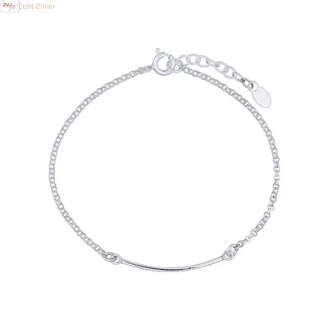 Zilveren I love you armbandje