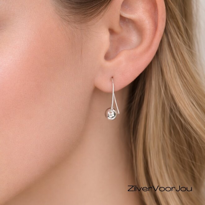 Zilveren gebogen bal hangers