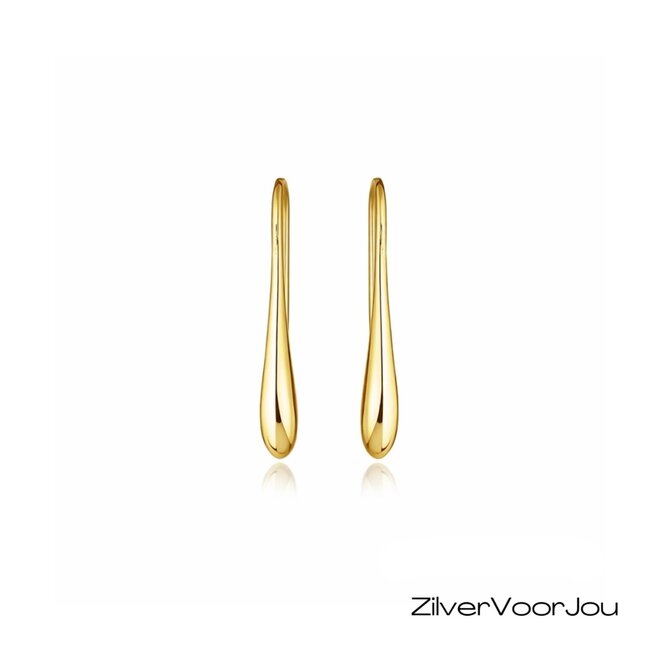 Gold plated 925 zilveren kleine druppel oorhangers