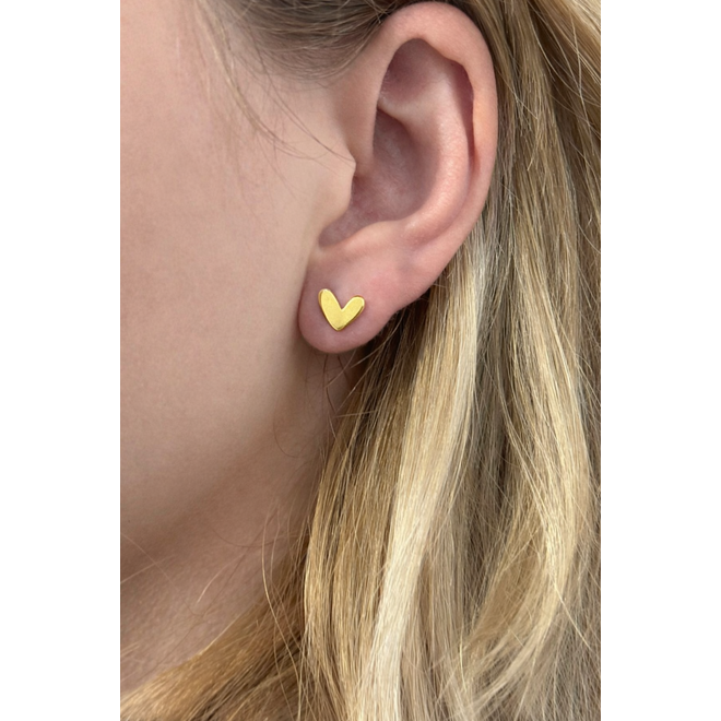 Gold plated 925 zilveren design hartjes