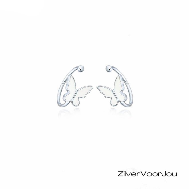 Zilveren kleine vlinder cuffs