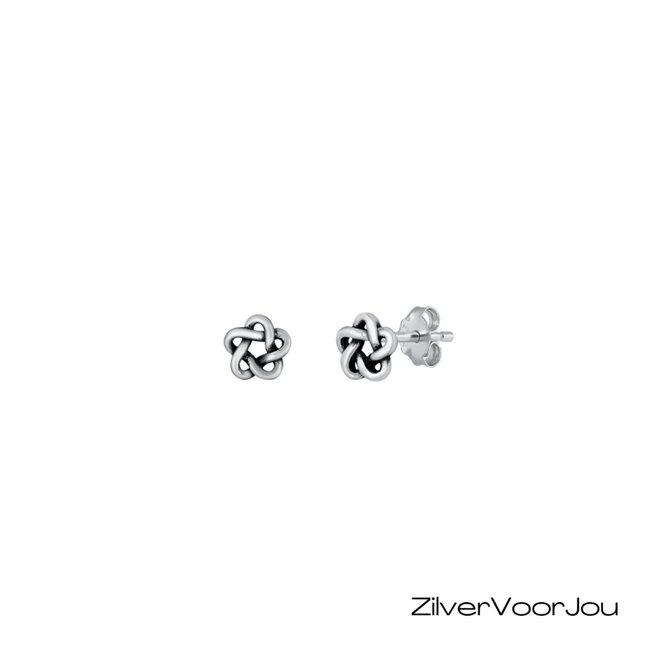 Zilveren mini Keltische studs