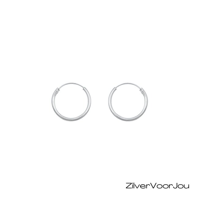 Zilveren creolen oorringen groot 18 mm 1.5 mm