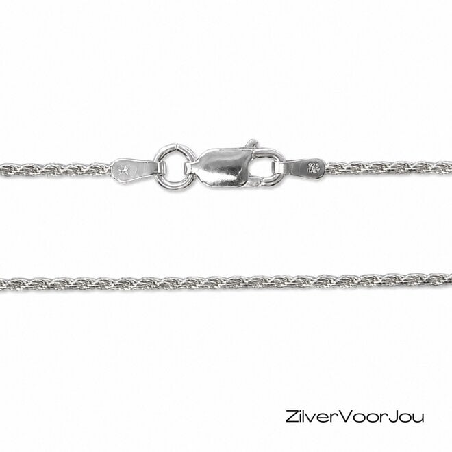 Zilveren rope ketting 36 cm 1.4 mm
