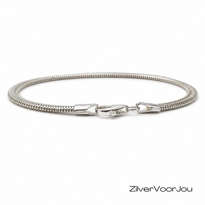 Zilveren vissengraat schakelarmband 925 Italy