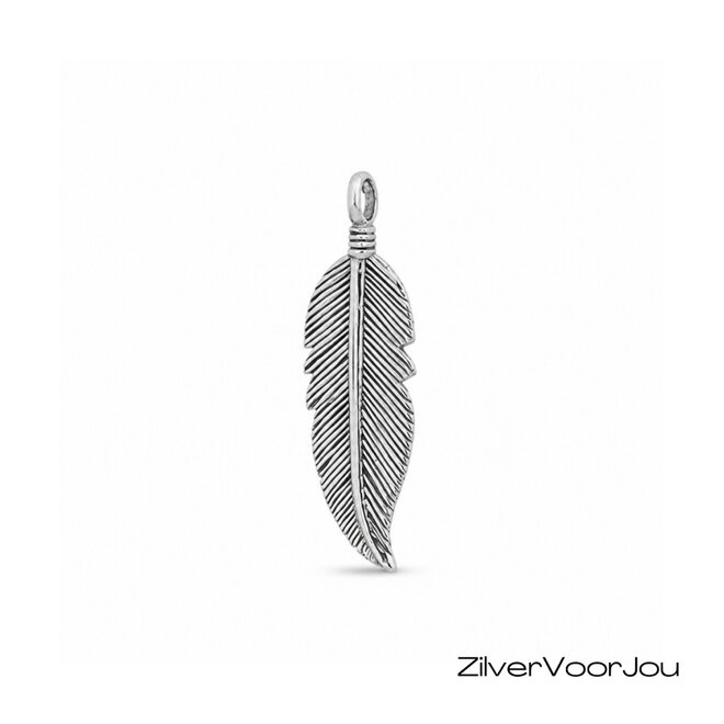 Zilveren native american veer hanger