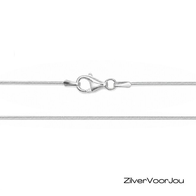 Zilveren slang ketting 40 cm 1 mm