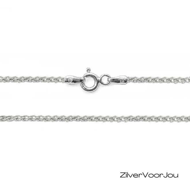 Zilveren spiga ketting 45 cm 1,5 mm