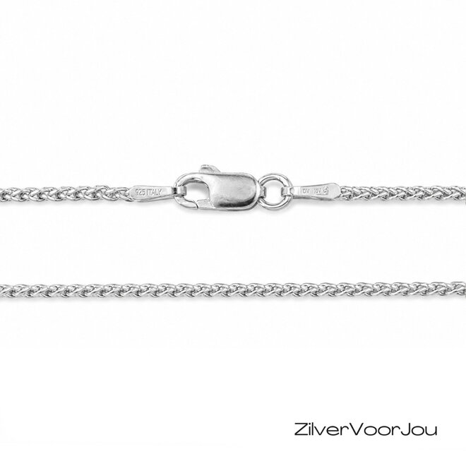 Zilveren spiga ketting 60 cm 1.5 mm