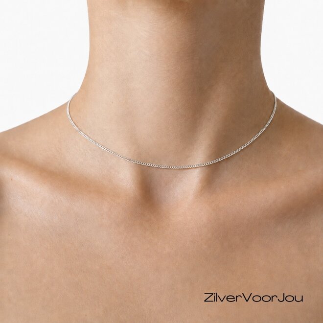 Zilveren gourmet ketting 36 cm 1.5 mm breed