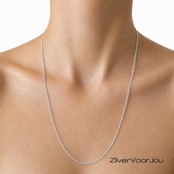 Zilveren gourmet ketting 60 cm 1.5 mm breed