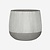 Pottery Pots Ficonstone pot Pax witgrijs gestreept (40 x 36 cm)