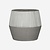 Pottery Pots Ficonstone pot Harley witgrijs gestreept (53 x 48 cm)