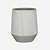 Pottery Pots Ficonstone pot Harith hoog witgrijs gestreept (40 x 48 cm)