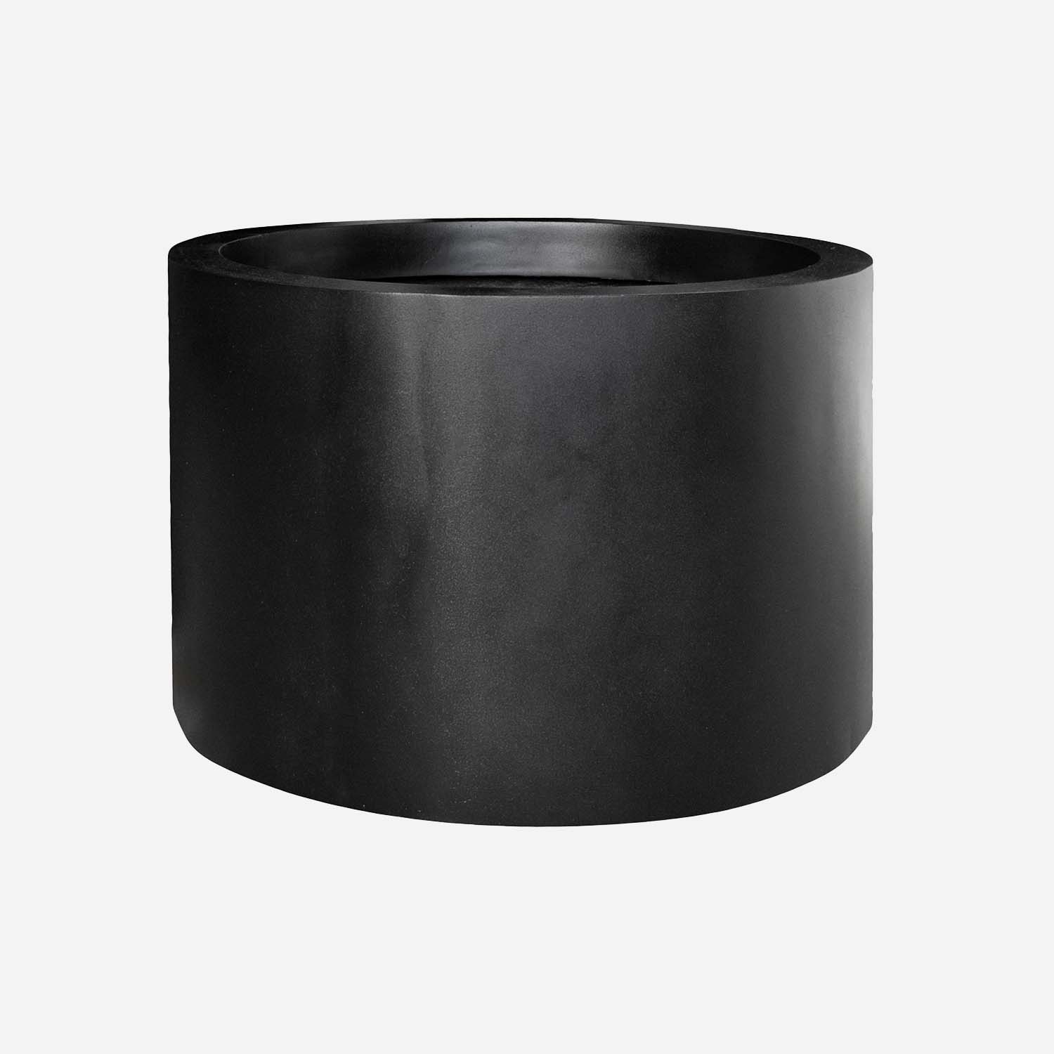 Pottery Pots Fiberstone pot Jumbo Max middenhoog zwart (90 x 60 cm)