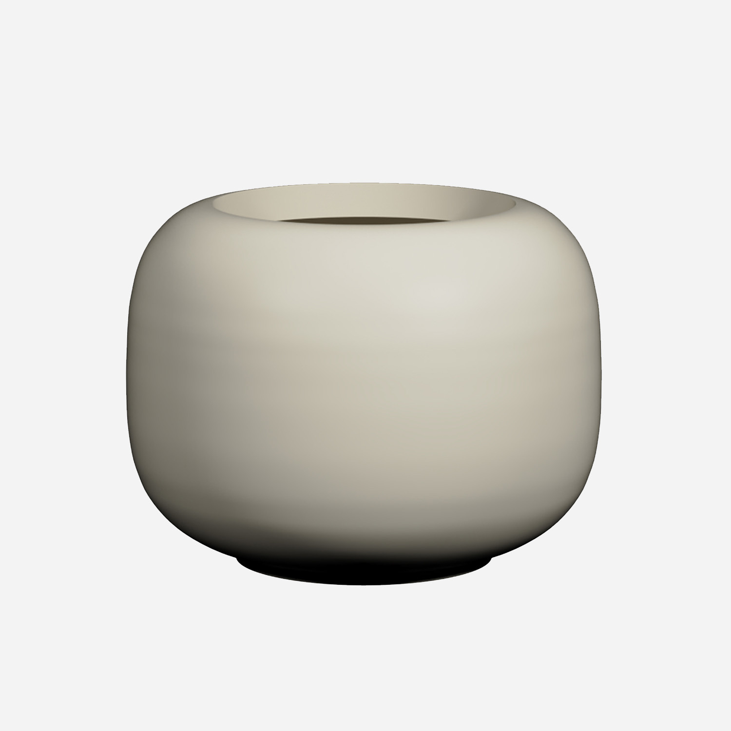 Pottery Pots Fiberglass pot Sphere laag wit (34,5 x 26 cm)