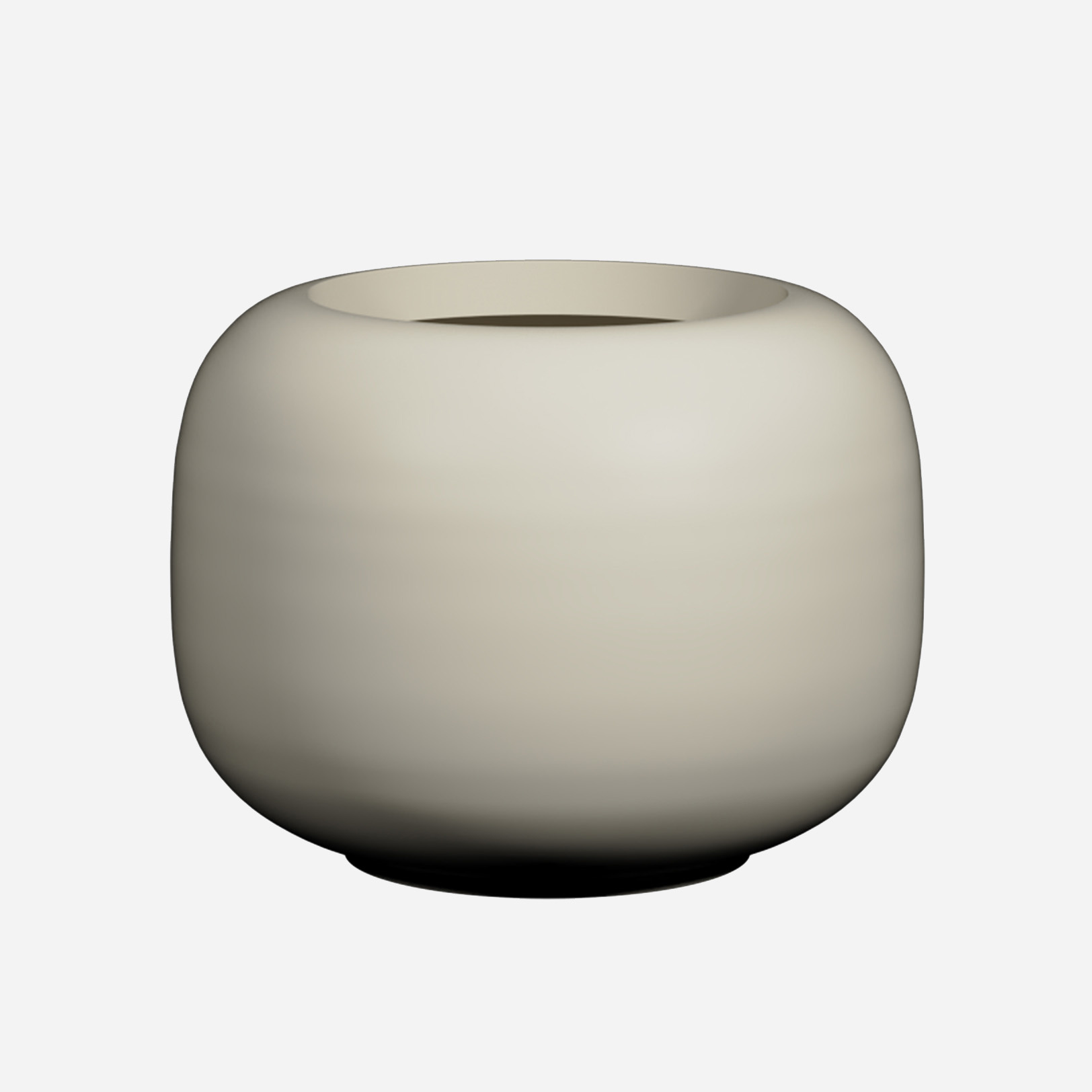 Pottery Pots Fiberglass pot Sphere laag wit (45,5 x 34,5 cm)