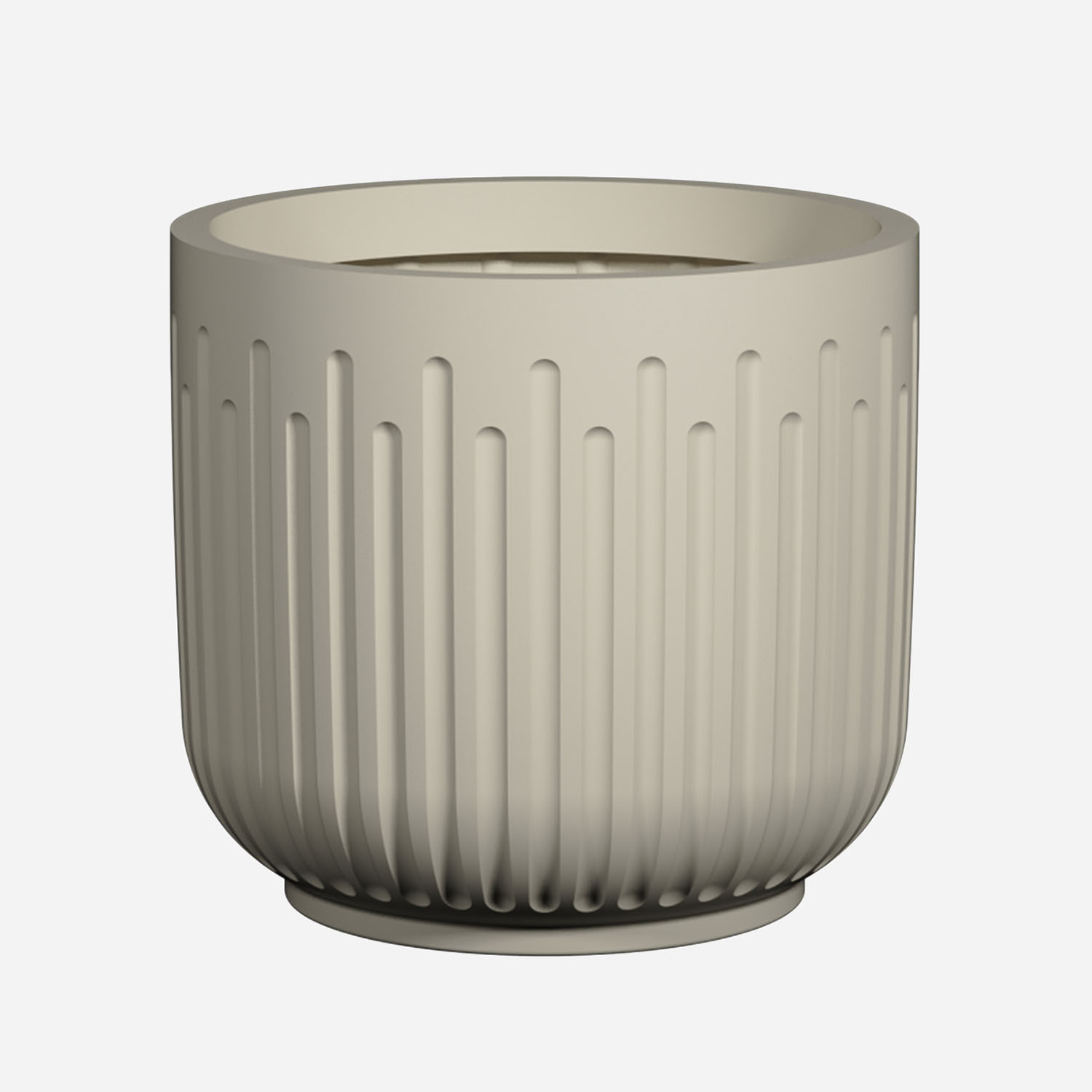 Pottery Pots Fiberglass pot Turris laag wit (40 x 36 cm)