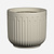 Pottery Pots Fiberglass pot Turris laag wit (50 x 45 cm)