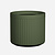 Pottery Pots Fiberglass pot Turris laag groen (25 x 22,5 cm)