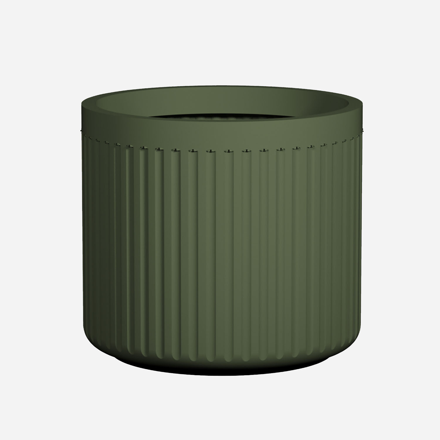 Pottery Pots Fiberglass pot Turris laag groen (25 x 22,5 cm)