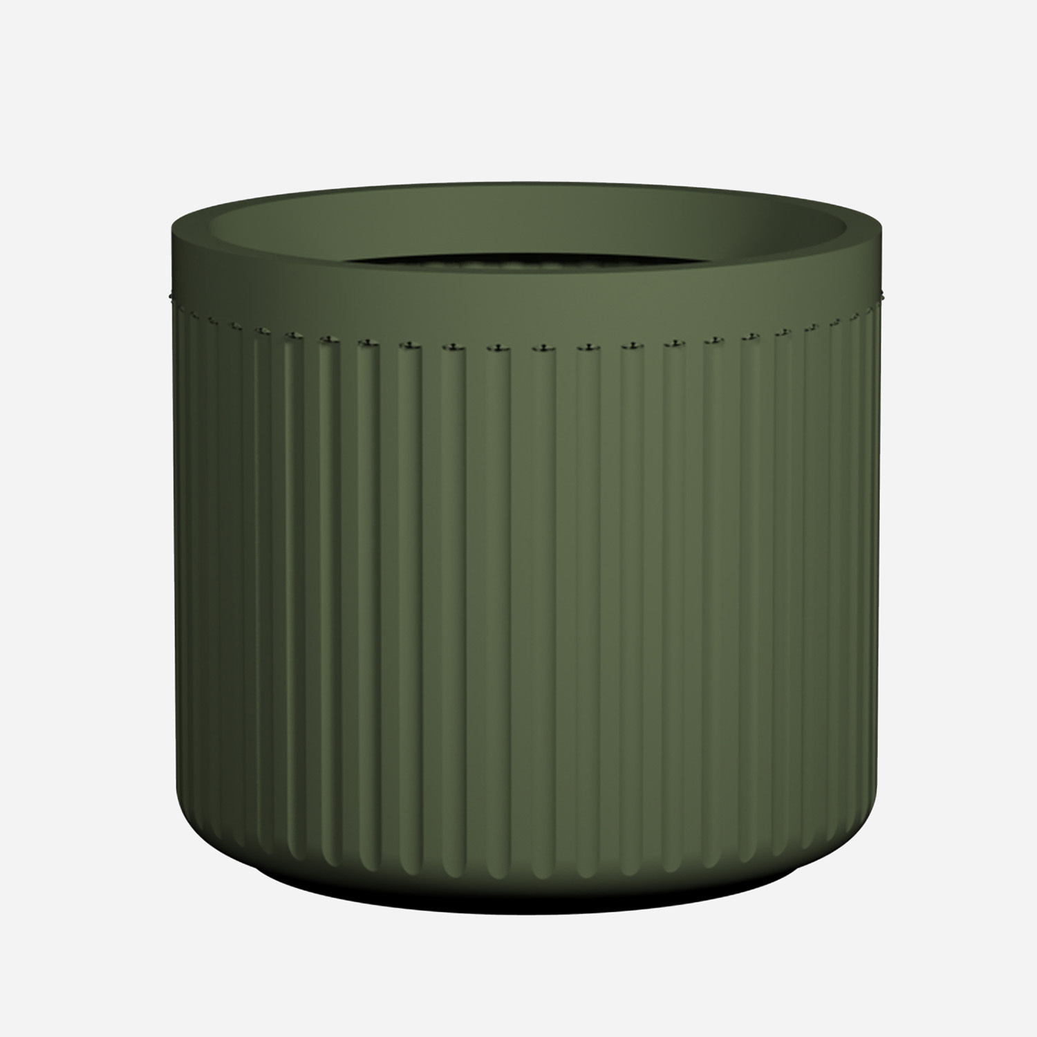 Pottery Pots Fiberglass pot Turris laag groen (40 x 36 cm)