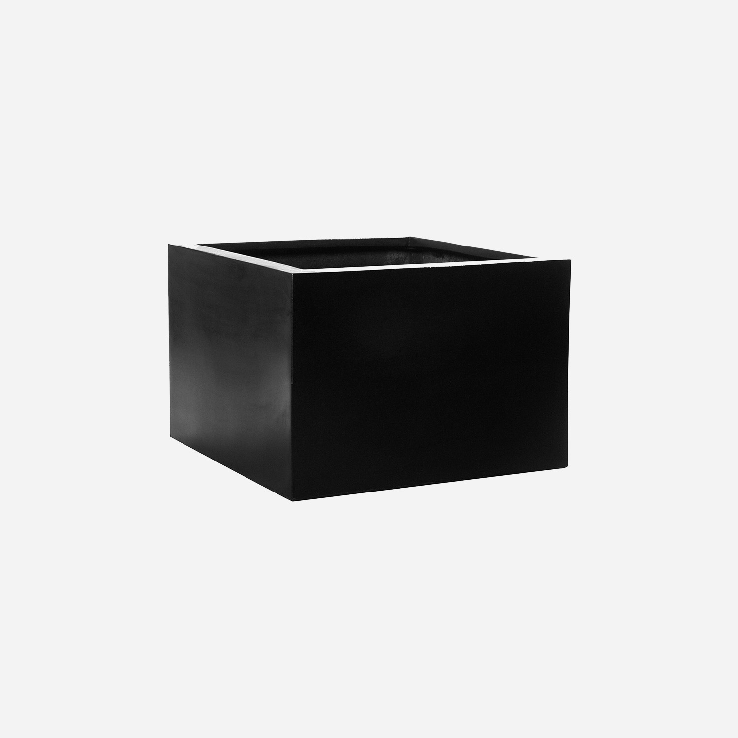 Pottery Pots Fiberstone plantenbak Jumbo middenhoog zwart (70 x 70 x 53 cm)