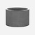 Pottery Pots Fiberstone pot Jumbo Max middenhoog grijs (110 x 70 cm)