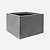 Pottery Pots Fiberstone plantenbak Jumbo middenhoog grijs (140 x 140 x 82 cm)
