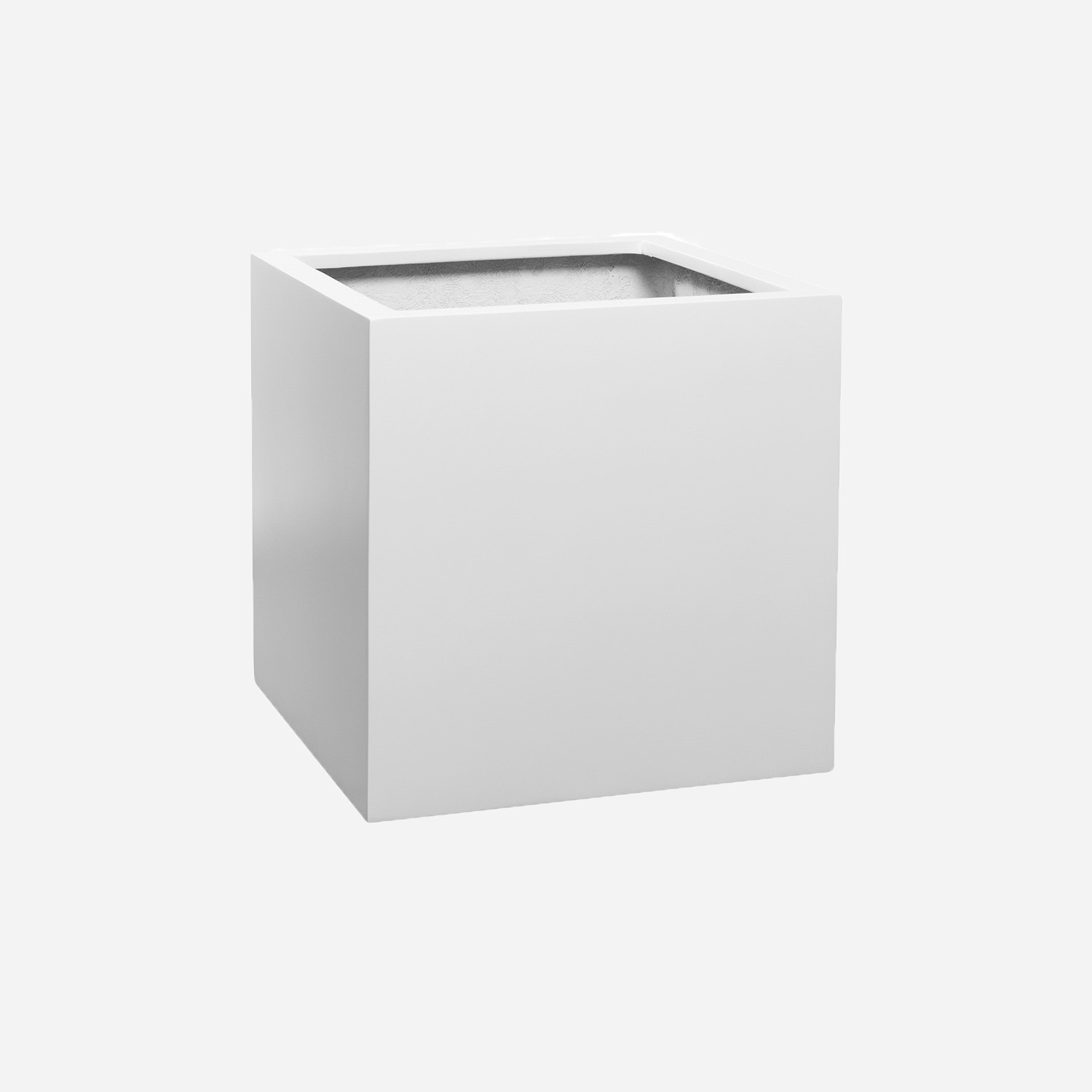 Pottery Pots Fiberstone plantenbak Block mat wit (50 x 50 x 50 cm)
