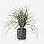 FloraWorks Kunstplant Gras in pot Charlie antraciet (50 cm)