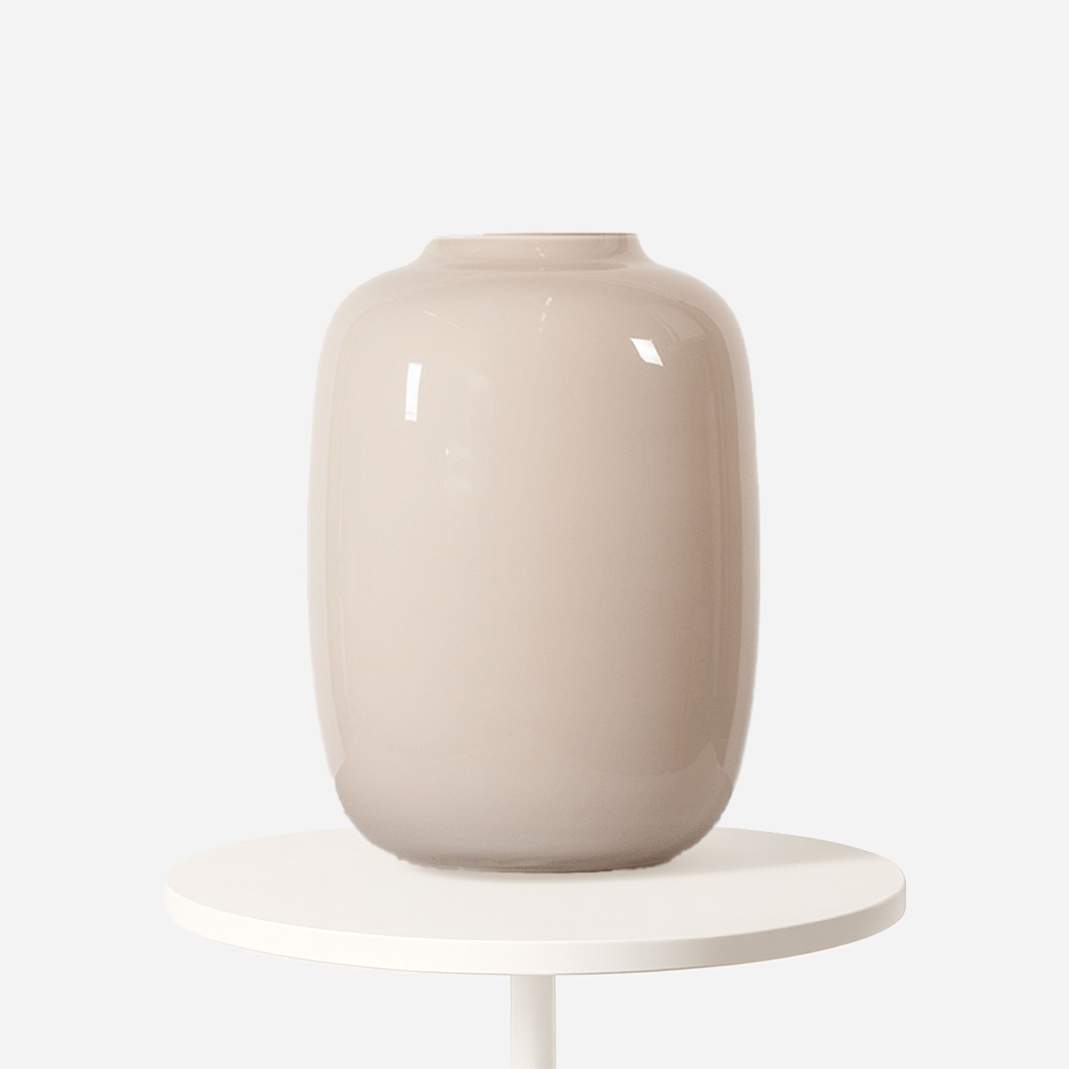 Vase the World Glazen vaas Artic ivoorwit (21 x 29 cm)