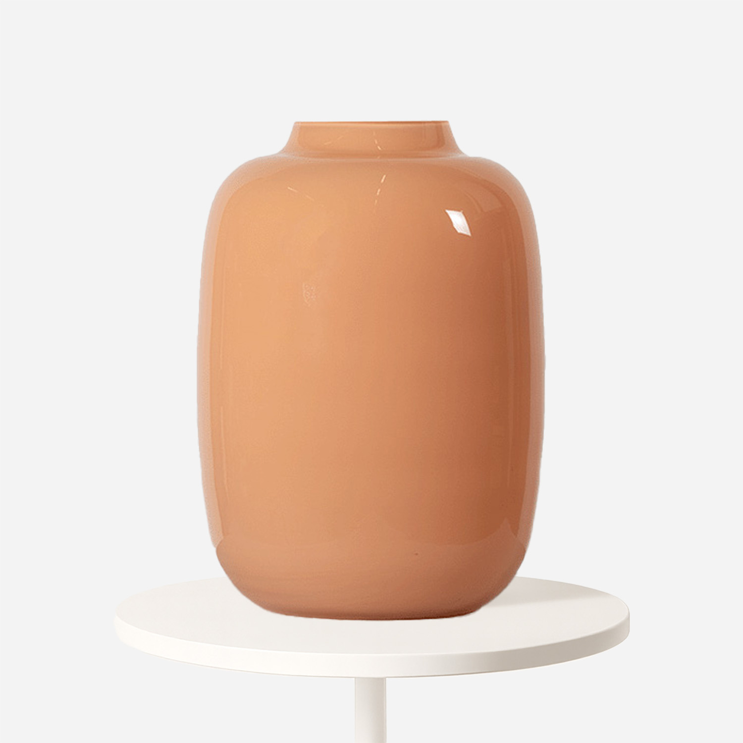 Vase the World Glazen vaas Artic pastel oranje (21 x 29 cm)