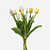 FloraWorks Kunstbloem Tulp bundel witgeel (40 cm)