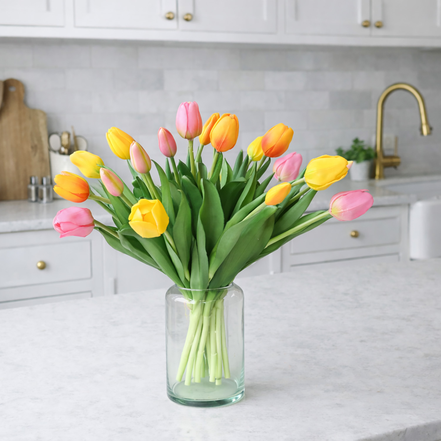 Zijden boeketten en bloemen voor de lente