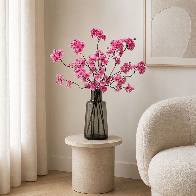 Zijden bloemen boeket Erin Lu is een luchtig boeket met roze bloesem.