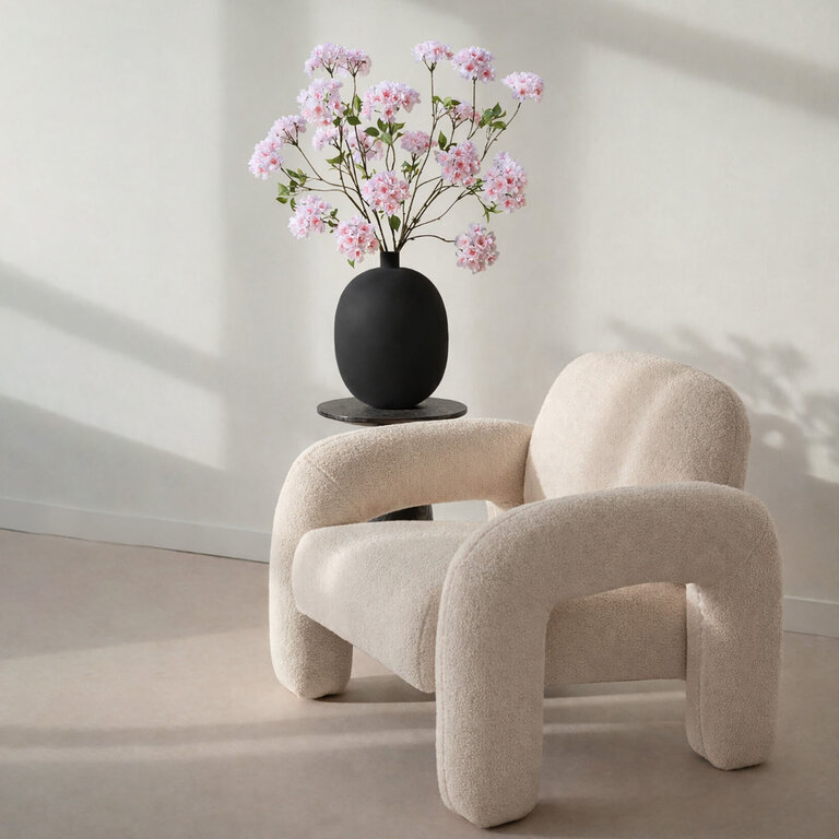 Zijden bloemen boeket Luna Fleur is een luchtig boeket met lichtroze bloesem.