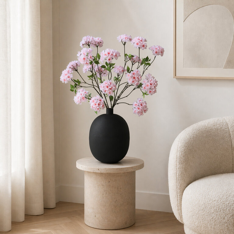 Zijden bloemen boeket Luna Fleur is een luchtig boeket met lichtroze bloesem.