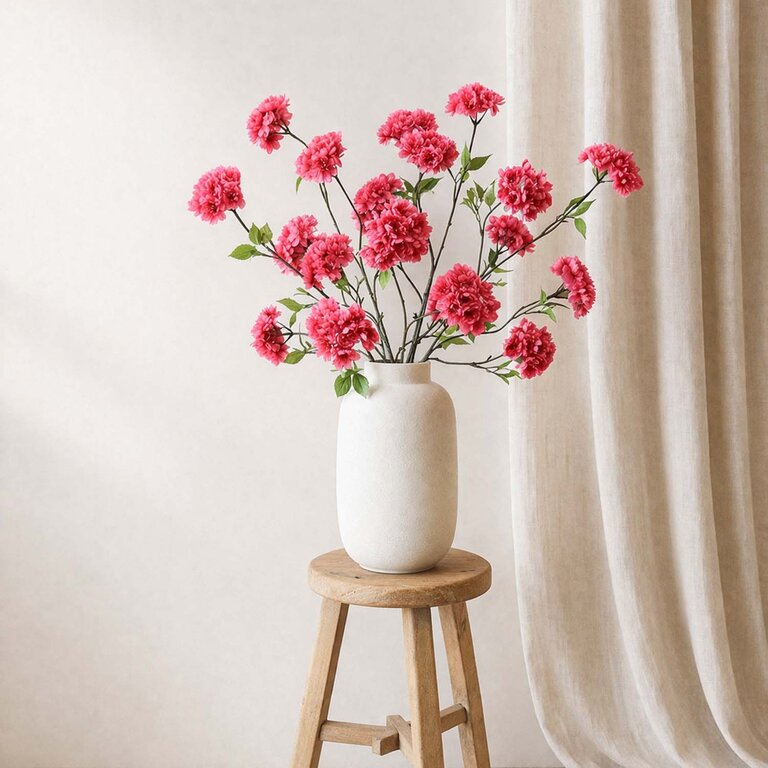 Zijden bloemen boeket Luna Rose is een luchtig boeket met roze bloesem.