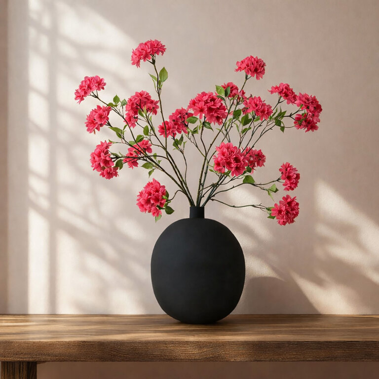 Zijden bloemen boeket Luna Rose is een luchtig boeket met roze bloesem.