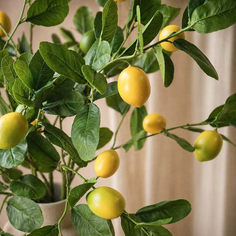 Zijden boeket Lemon Zest is een fris en kleurrijk boeket met citroen fruittakken.
