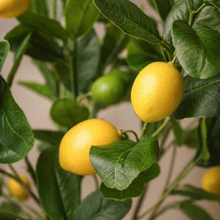 Zijden boeket Lemon Zest is een fris en kleurrijk boeket met citroen fruittakken.