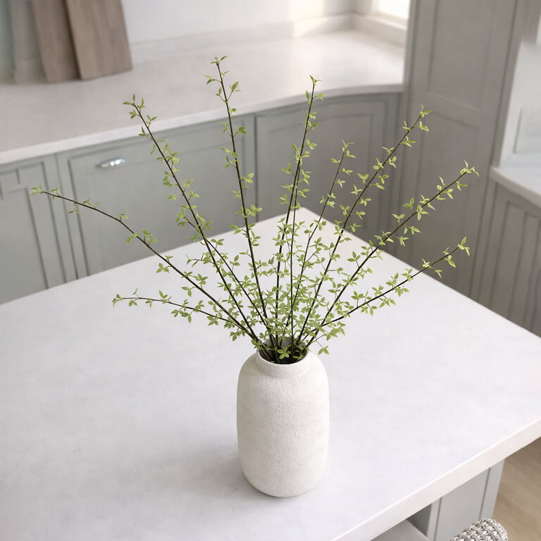 Zijden boeket Eden Sage is een luchtig en verfijnd boeket met amelanchier.