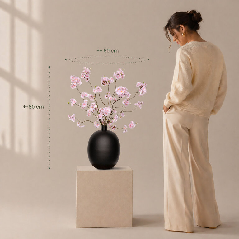 Zijden bloemen boeket Erin Faith is een luchtig boeket met lichtroze bloesem.
