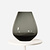 Vase the World Glazen vaas Tasman antraciet (20 x 22 cm)