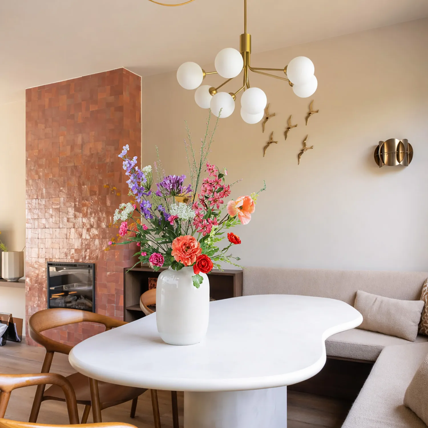Voorjaarsboeket kunstbloemen