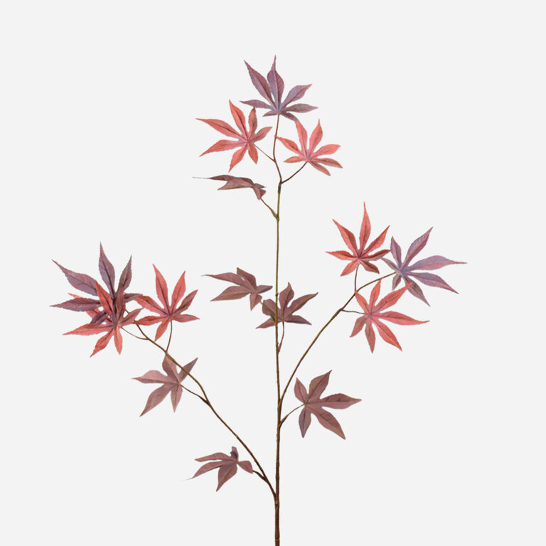 Kunsttak Esdoorn met rode bladeren is een kunststeel met een natuurgetrouwe uitstraling en een lengte van 96 cm.