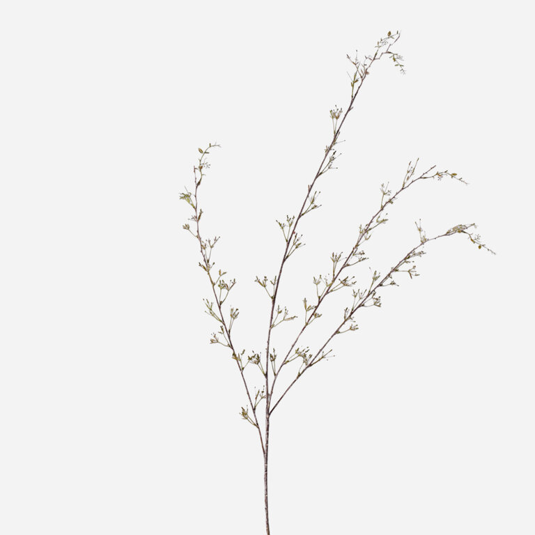 Kunsttak met groene bessen is een kunststeel met een natuurgetrouwe uitstraling en een lengte van 109 cm.